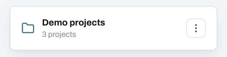 Folder row on the MapperTool dashboard showing the folder name and the number of projects inside